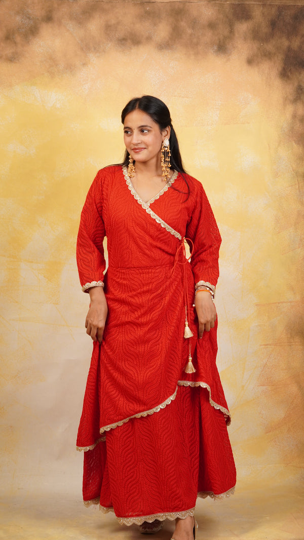 The Vermilion Angrakha Anarkali