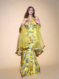 Yellow Floral Sharara Set